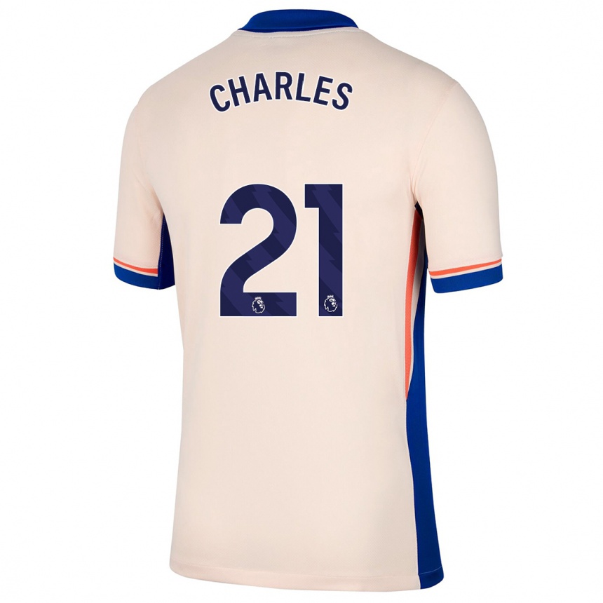 Men Football Niamh Charles #21 Light Beige Away Jersey 2024/25 T-Shirt