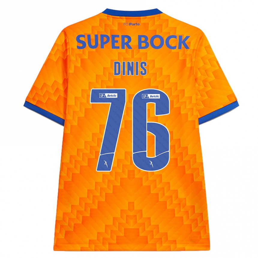 Men Football Dinis #76 Orange Away Jersey 2024/25 T-Shirt