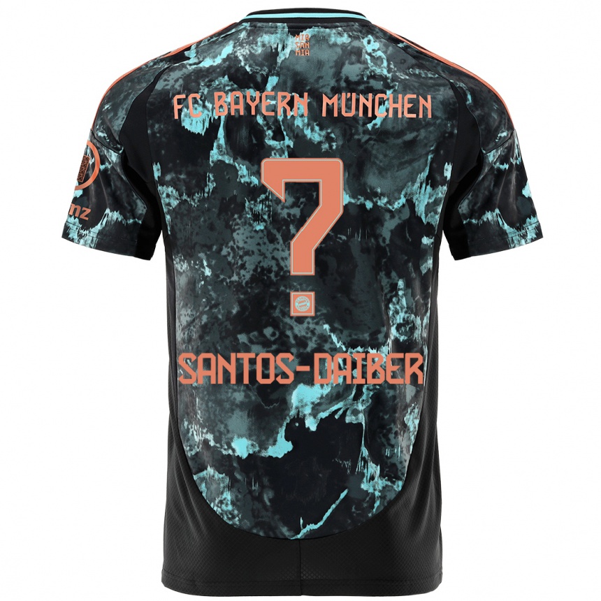 Men Football David Santos-Daiber #0 Black Away Jersey 2024/25 T-Shirt