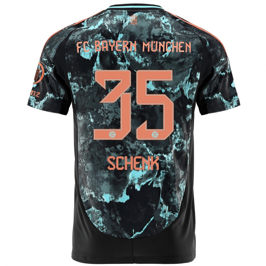 Men Football Johannes Schenk #35 Black Away Jersey 2024/25 T-Shirt