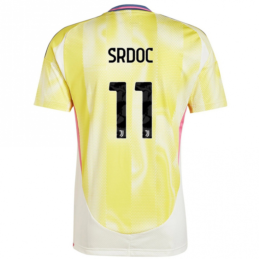 Men Football Ivano Srdoc #11 Solar Yellow Away Jersey 2024/25 T-Shirt