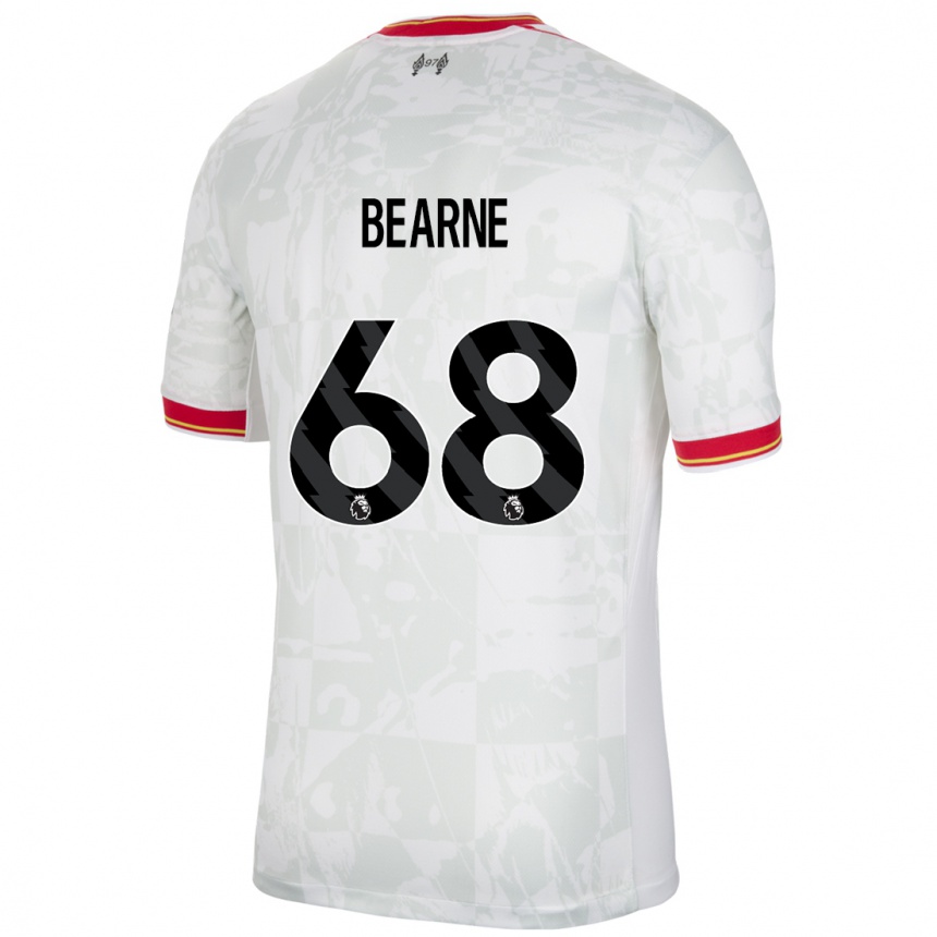 Men Football Jack Bearne #68 White Red Black Third Jersey 2024/25 T-Shirt