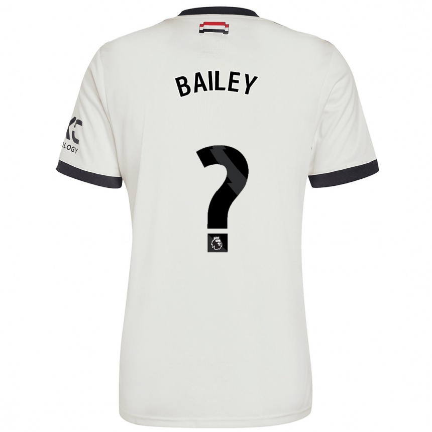 Men Football James Bailey #0 Off White Third Jersey 2024/25 T-Shirt