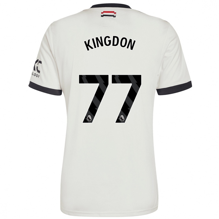 Men Football Jack Kingdon #77 Off White Third Jersey 2024/25 T-Shirt