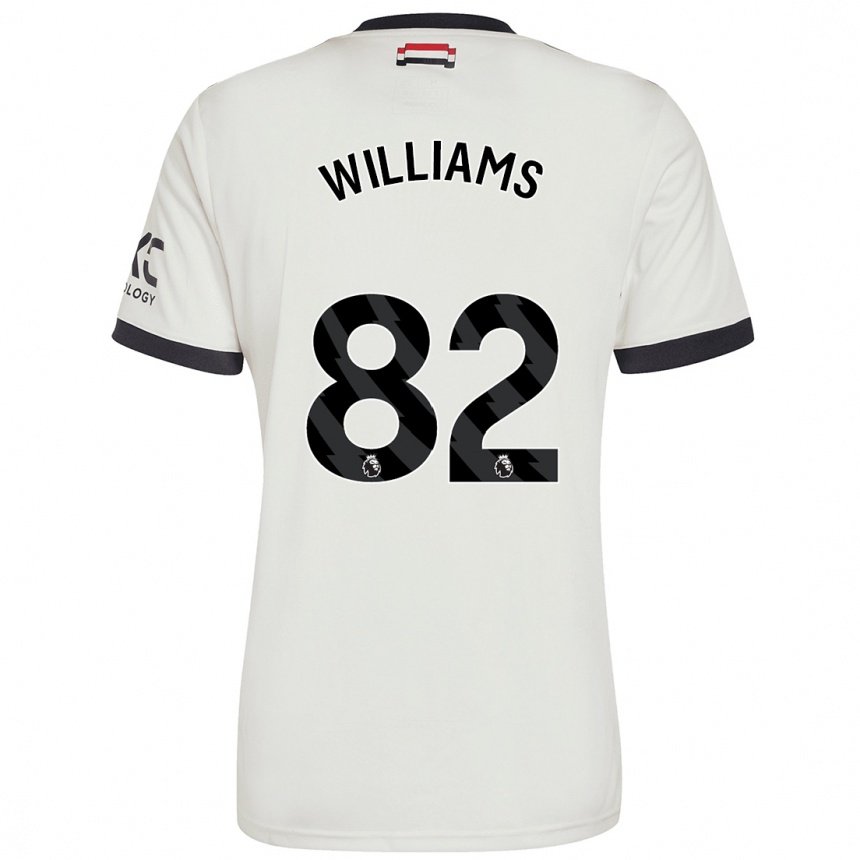 Men Football Ethan Williams #82 Off White Third Jersey 2024/25 T-Shirt