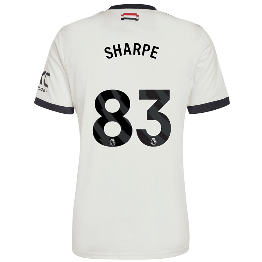 Men Football Malachi Sharpe #83 Off White Third Jersey 2024/25 T-Shirt