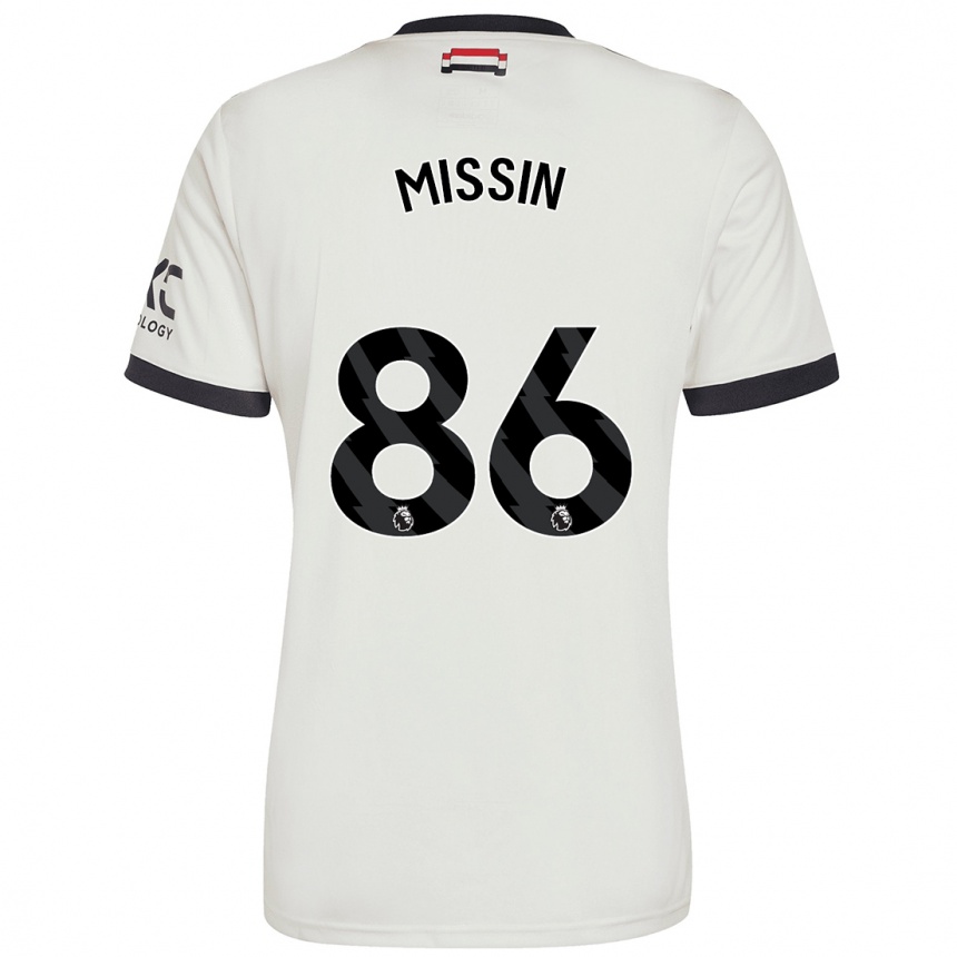 Men Football Ashton Missin #86 Off White Third Jersey 2024/25 T-Shirt