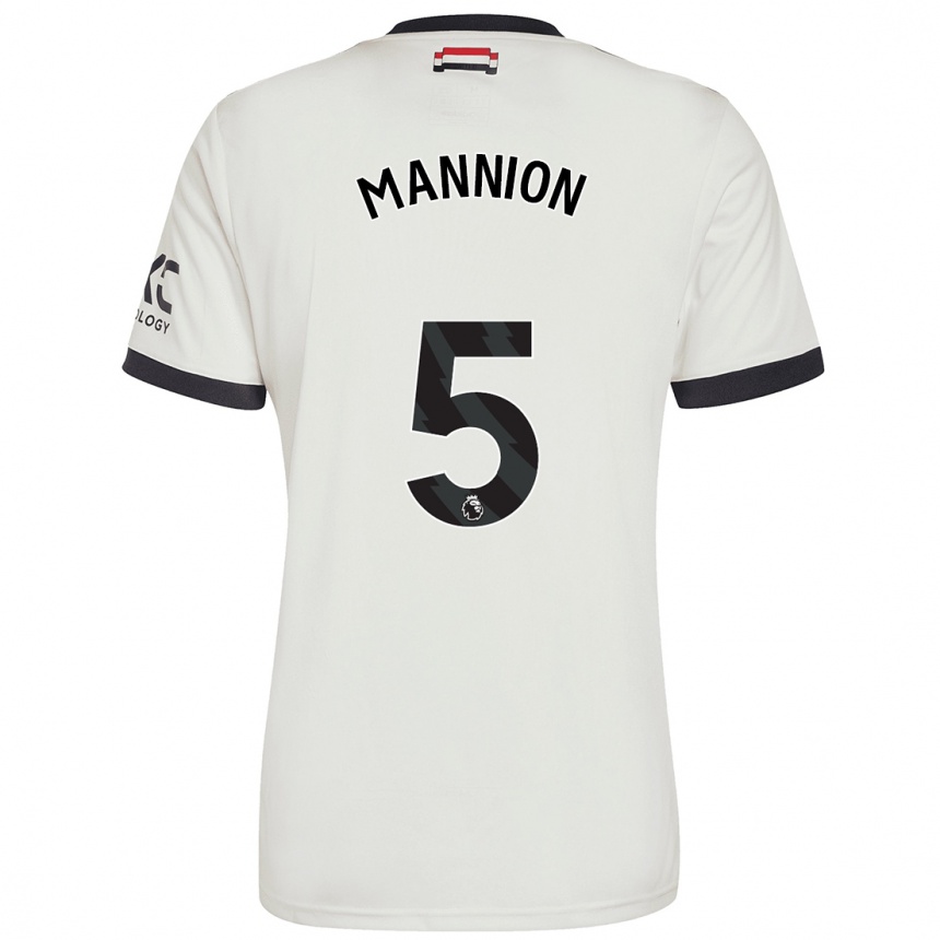 Men Football Aoife Mannion #5 Off White Third Jersey 2024/25 T-Shirt