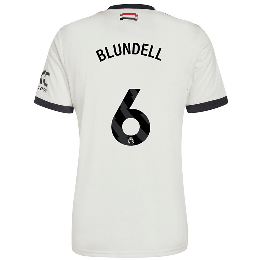 Men Football Hannah Blundell #6 Off White Third Jersey 2024/25 T-Shirt