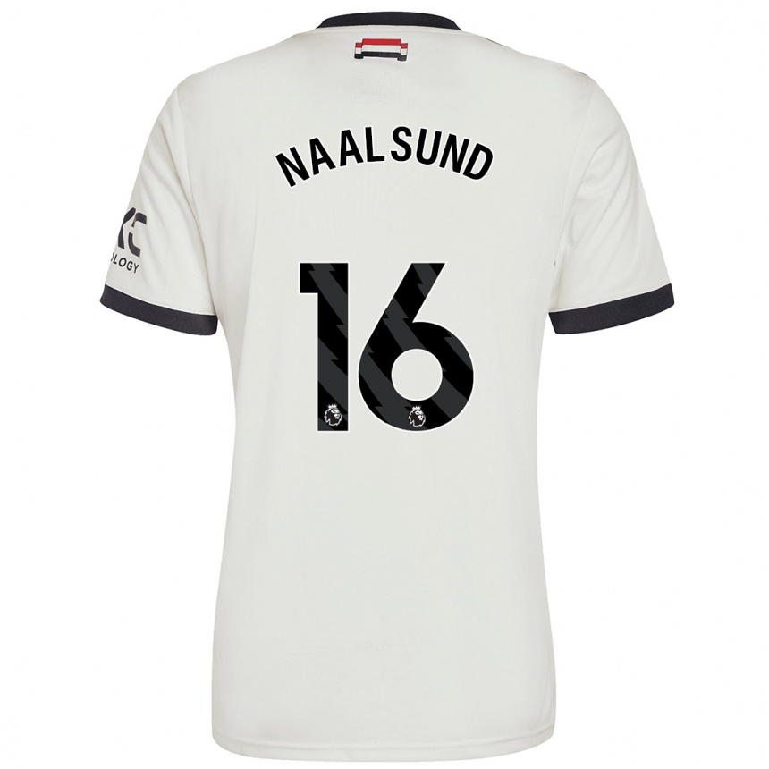 Men Football Lisa Naalsund #16 Off White Third Jersey 2024/25 T-Shirt