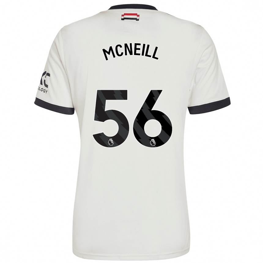 Men Football Charlie Mcneill #56 Off White Third Jersey 2024/25 T-Shirt