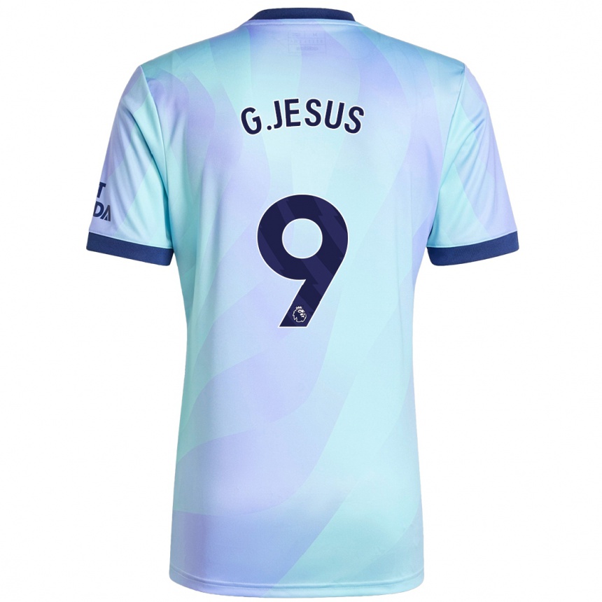 Men Football Gabriel Jesus #9 Aqua Third Jersey 2024/25 T-Shirt