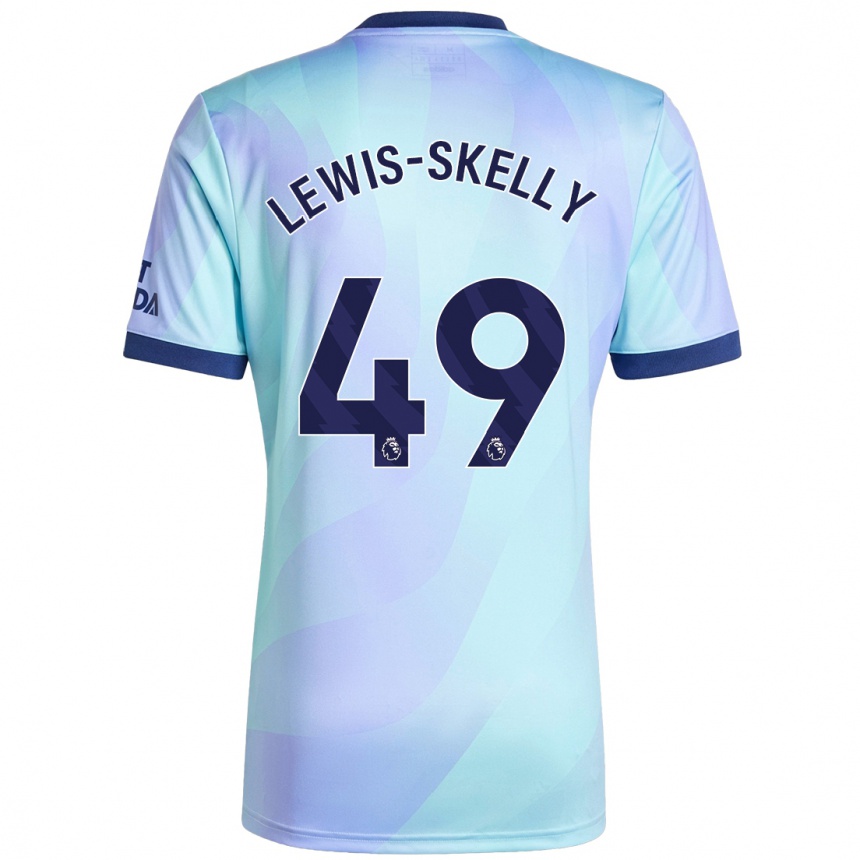 Men Football Myles Lewis-Skelly #49 Aqua Third Jersey 2024/25 T-Shirt