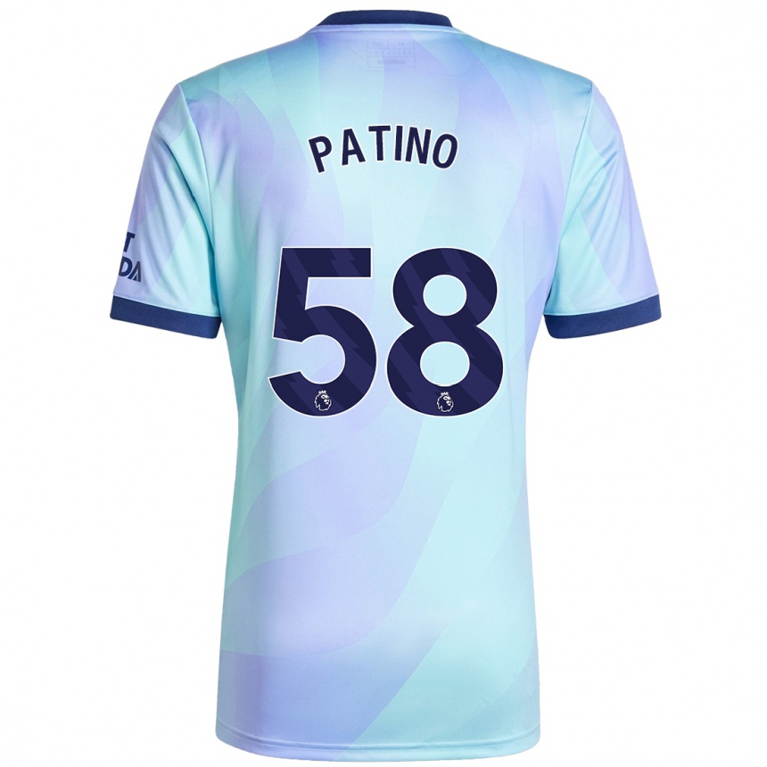 Men Football Charlie Patino #58 Aqua Third Jersey 2024/25 T-Shirt