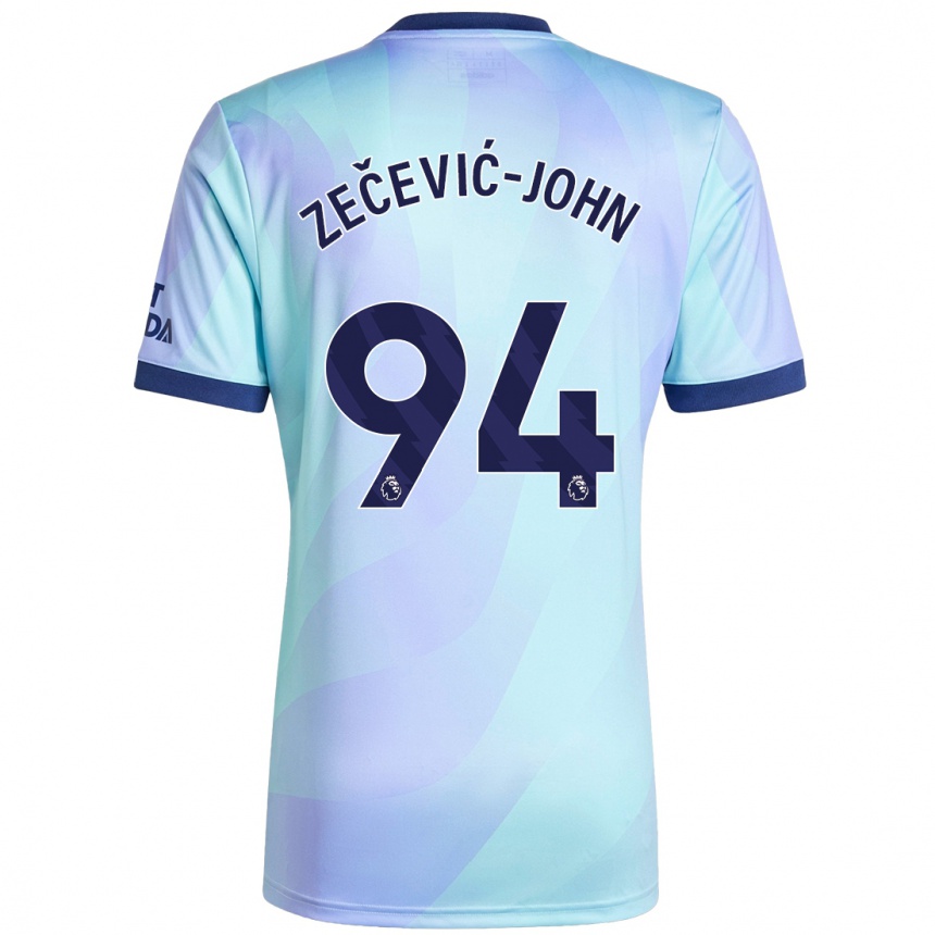 Men Football Louis Zečević-John #94 Aqua Third Jersey 2024/25 T-Shirt