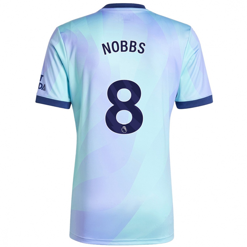 Men Football Nobbs #8 Aqua Third Jersey 2024/25 T-Shirt