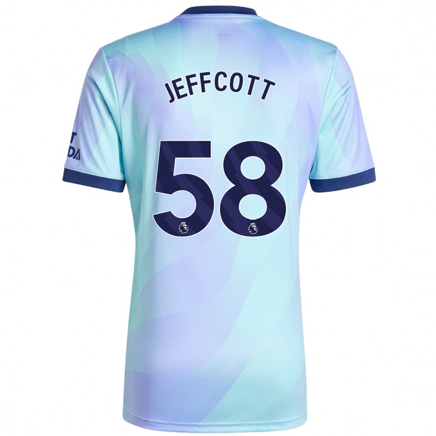 Men Football Henry Jeffcott #58 Aqua Third Jersey 2024/25 T-Shirt