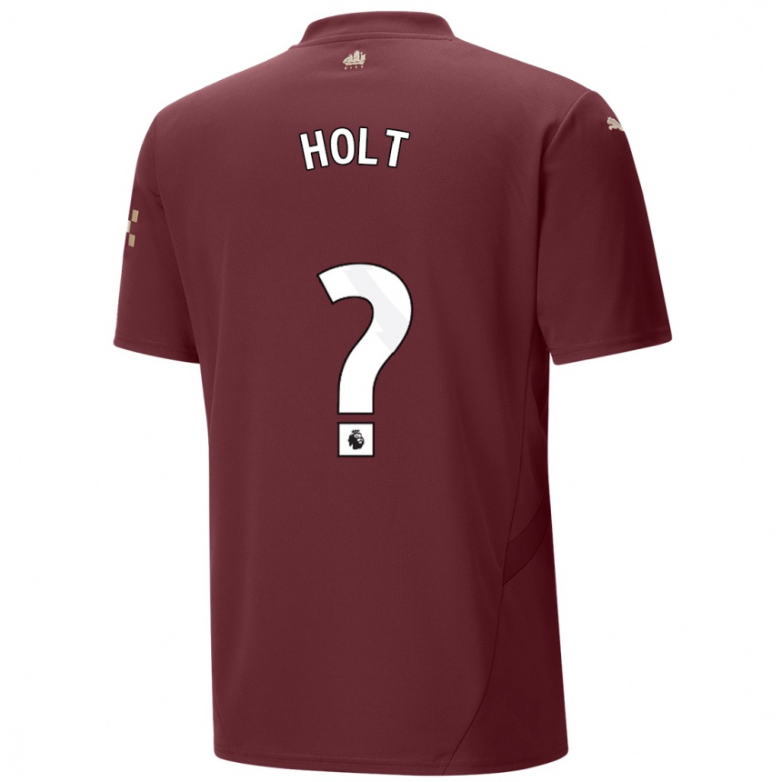 Men Football Charlie Holt #0 Maroon Third Jersey 2024/25 T-Shirt