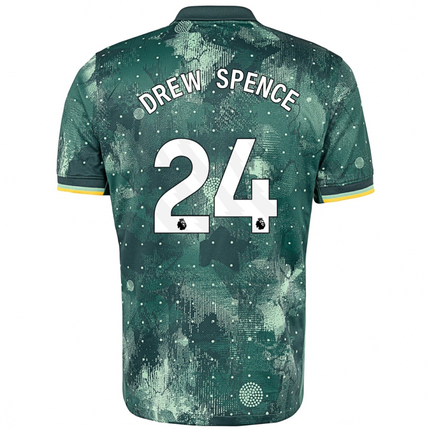 Men Football Drew Spence #24 Mint Green Third Jersey 2024/25 T-Shirt