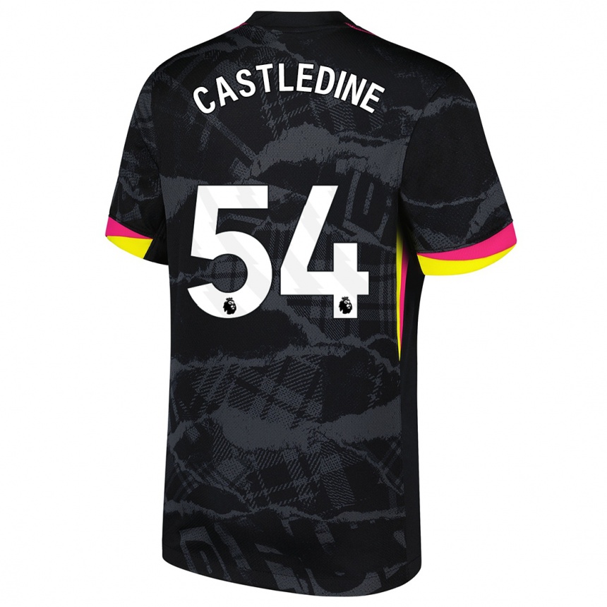 Men Football Leo Castledine #54 Black Pink Third Jersey 2024/25 T-Shirt