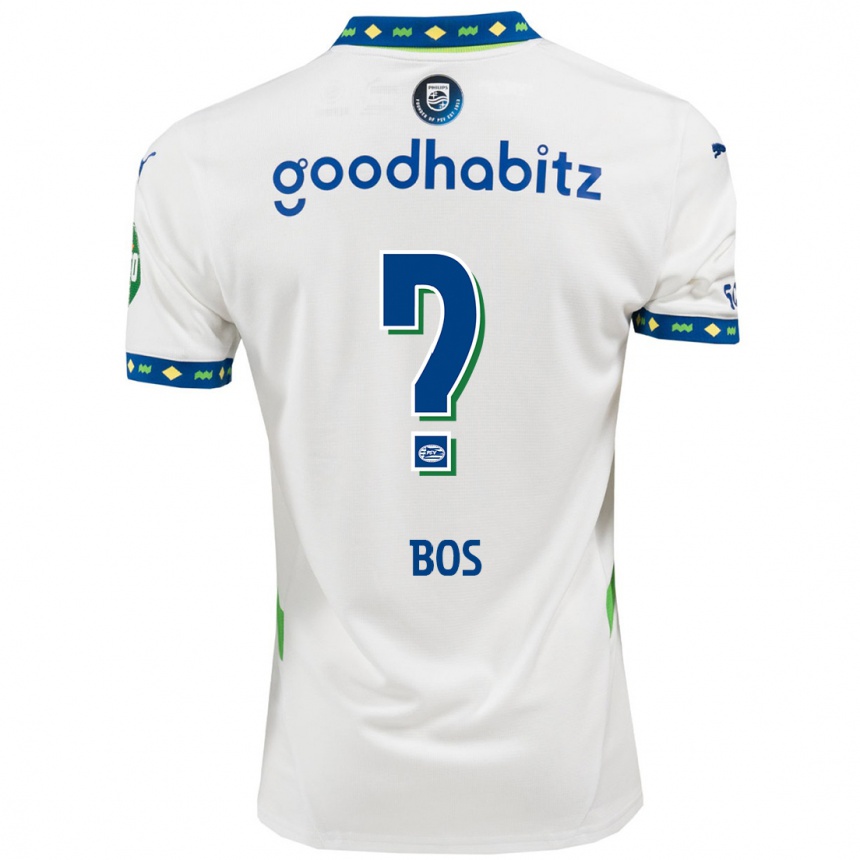 Men Football Floris Bos #0 White Dark Blue Third Jersey 2024/25 T-Shirt