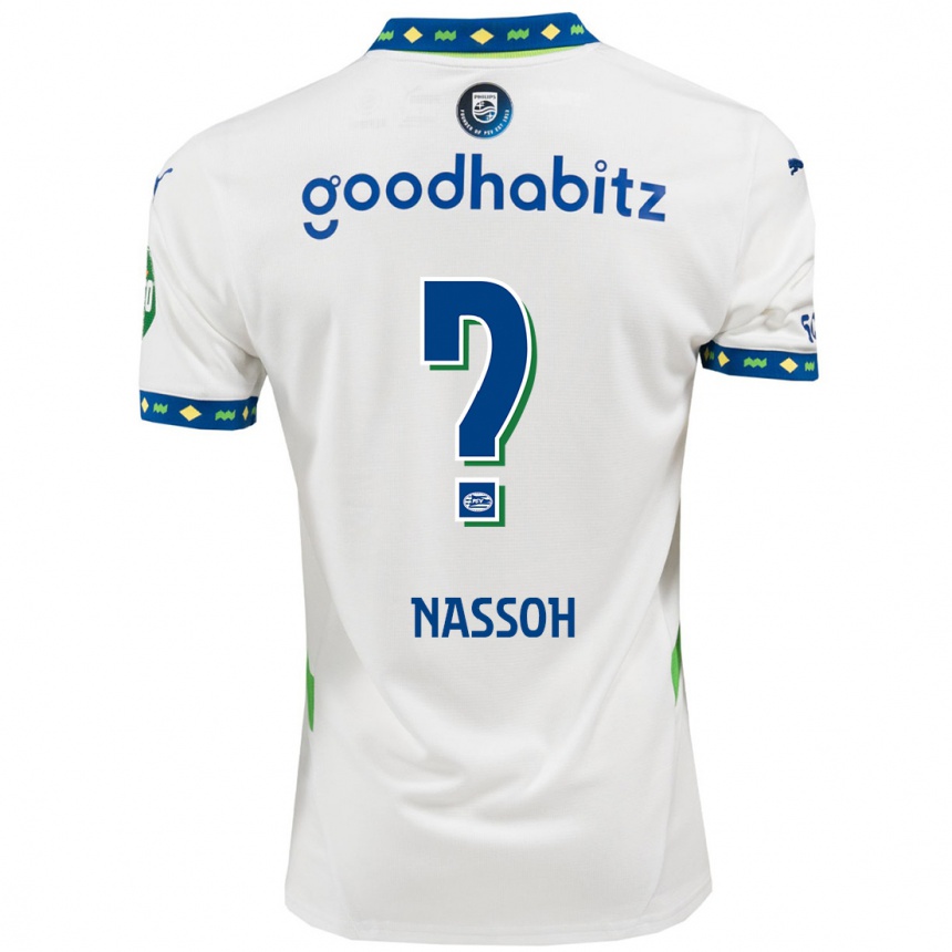 Men Football Mohamed Nassoh #0 White Dark Blue Third Jersey 2024/25 T-Shirt