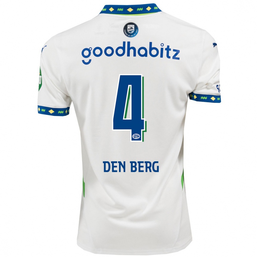 Men Football Mandy Van Den Berg #4 White Dark Blue Third Jersey 2024/25 T-Shirt