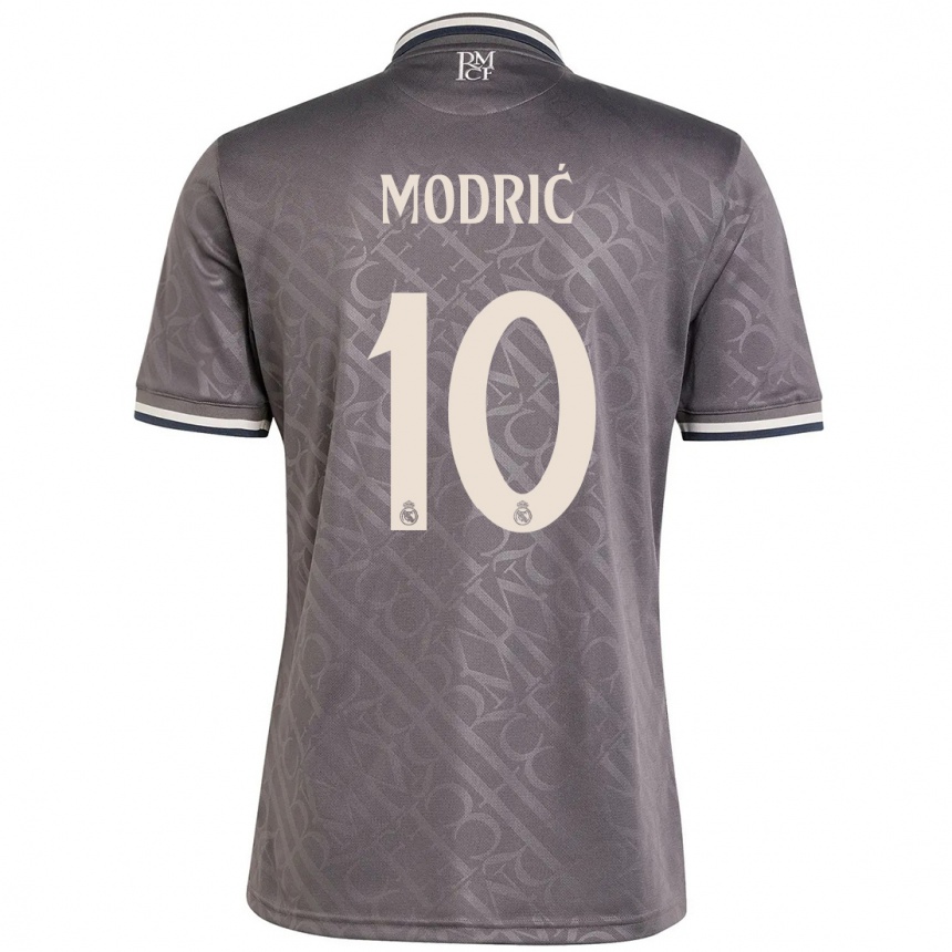 Men Football Luka Modric #10 Charcoal Third Jersey 2024/25 T-Shirt