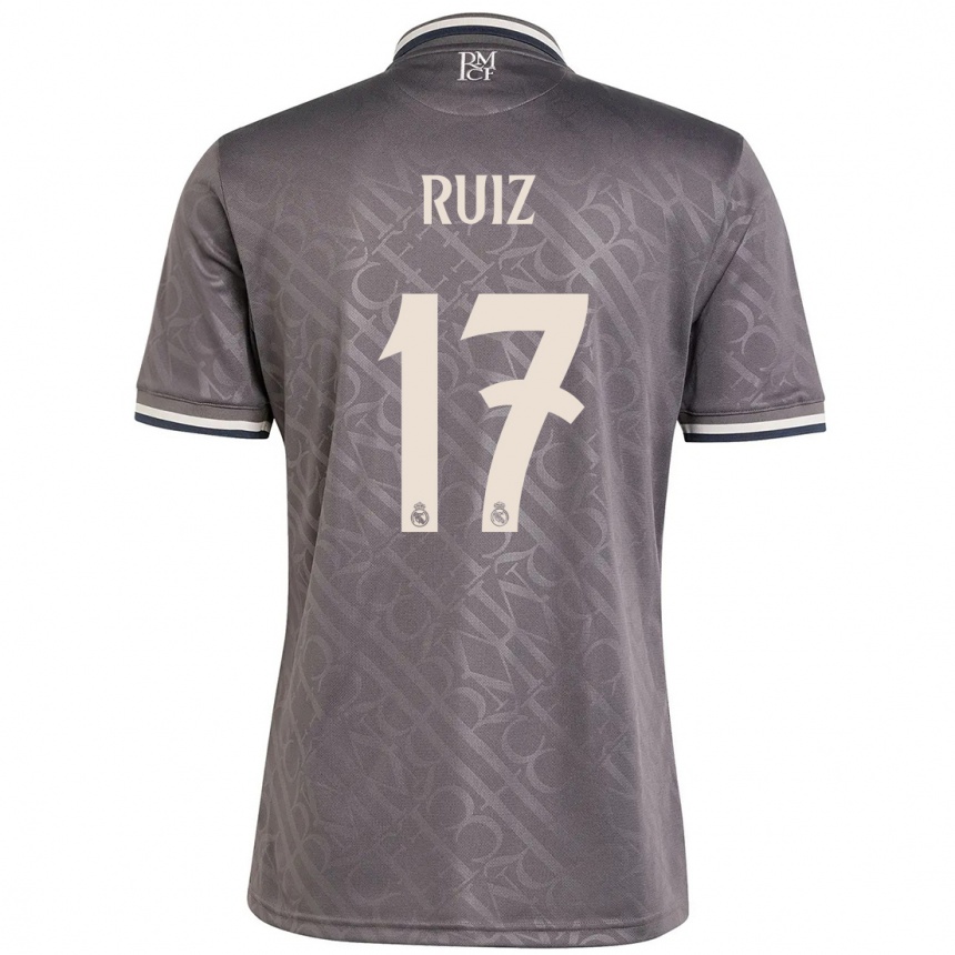 Men Football David Ruiz #17 Charcoal Third Jersey 2024/25 T-Shirt