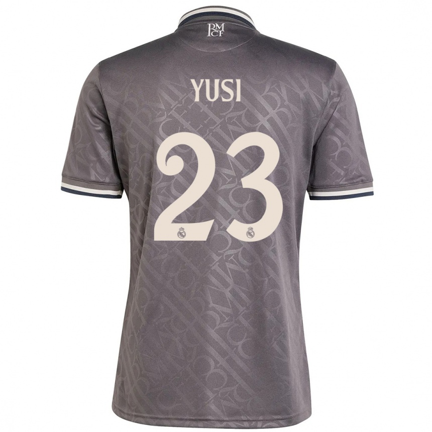 Men Football Yusi #23 Charcoal Third Jersey 2024/25 T-Shirt