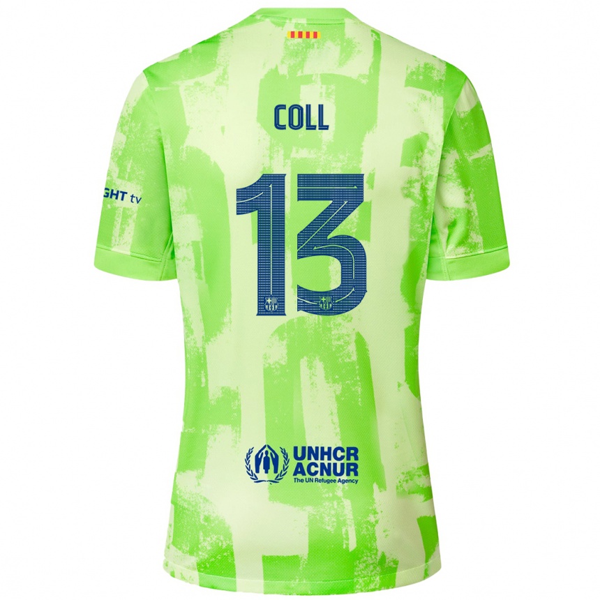 Men Football Cata Coll #13 Lime Third Jersey 2024/25 T-Shirt