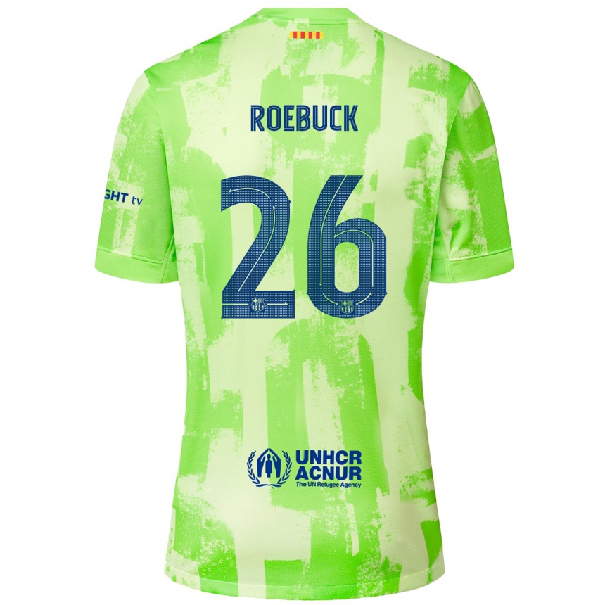 Men Football Ellie Roebuck #26 Lime Third Jersey 2024/25 T-Shirt