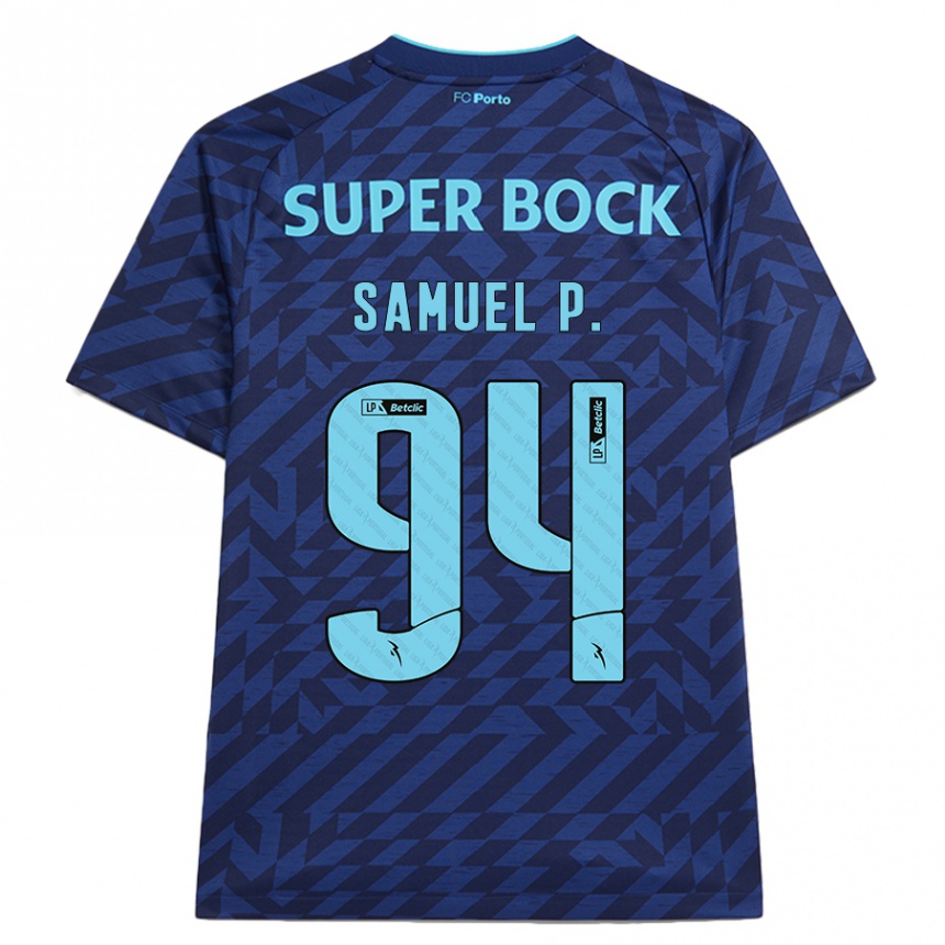 Men Football Samuel Portugal #94 Navy Blue Third Jersey 2024/25 T-Shirt