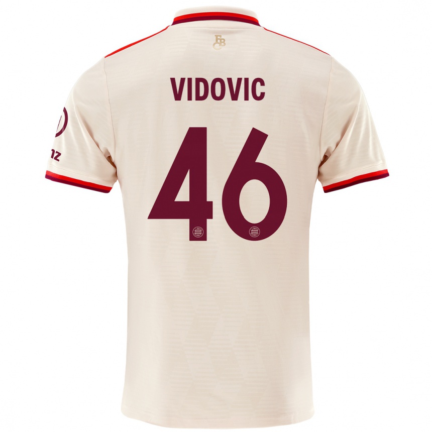 Men Football Gabriel Vidovic #46 Linen Third Jersey 2024/25 T-Shirt