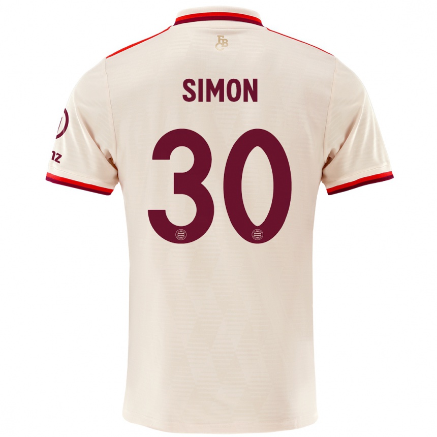 Men Football Carolin Simon #30 Linen Third Jersey 2024/25 T-Shirt