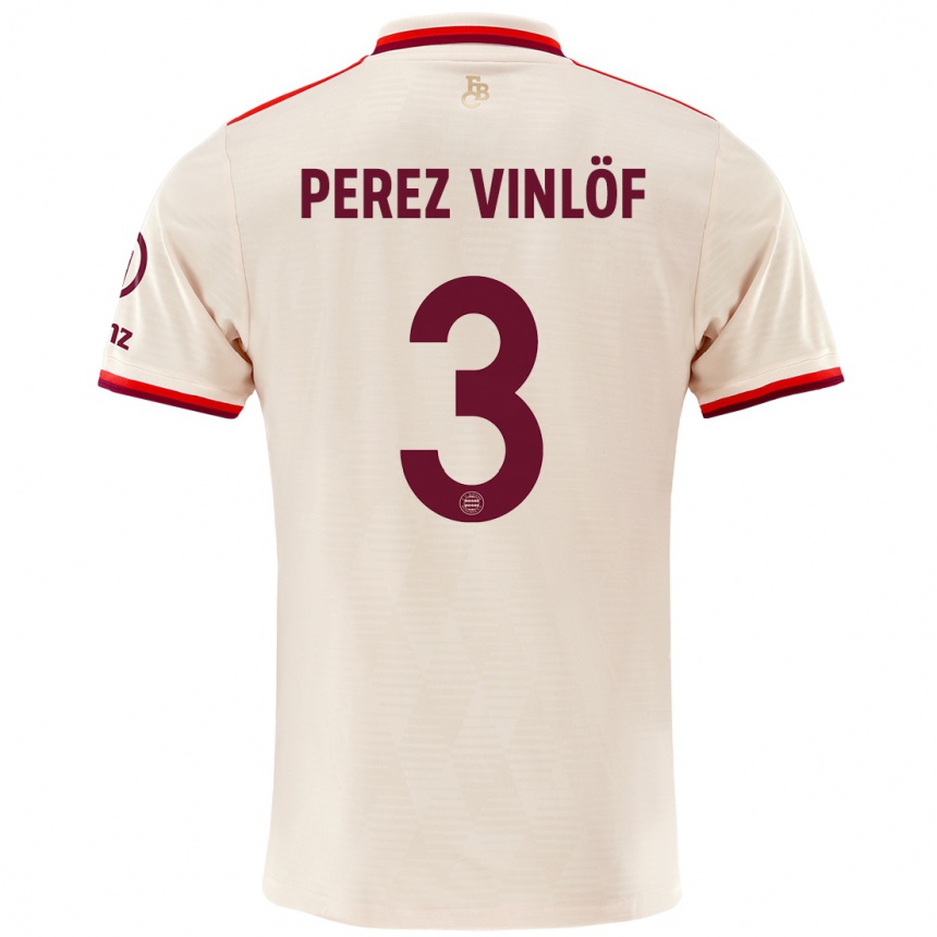 Men Football Matteo Perez Vinlöf #3 Linen Third Jersey 2024/25 T-Shirt