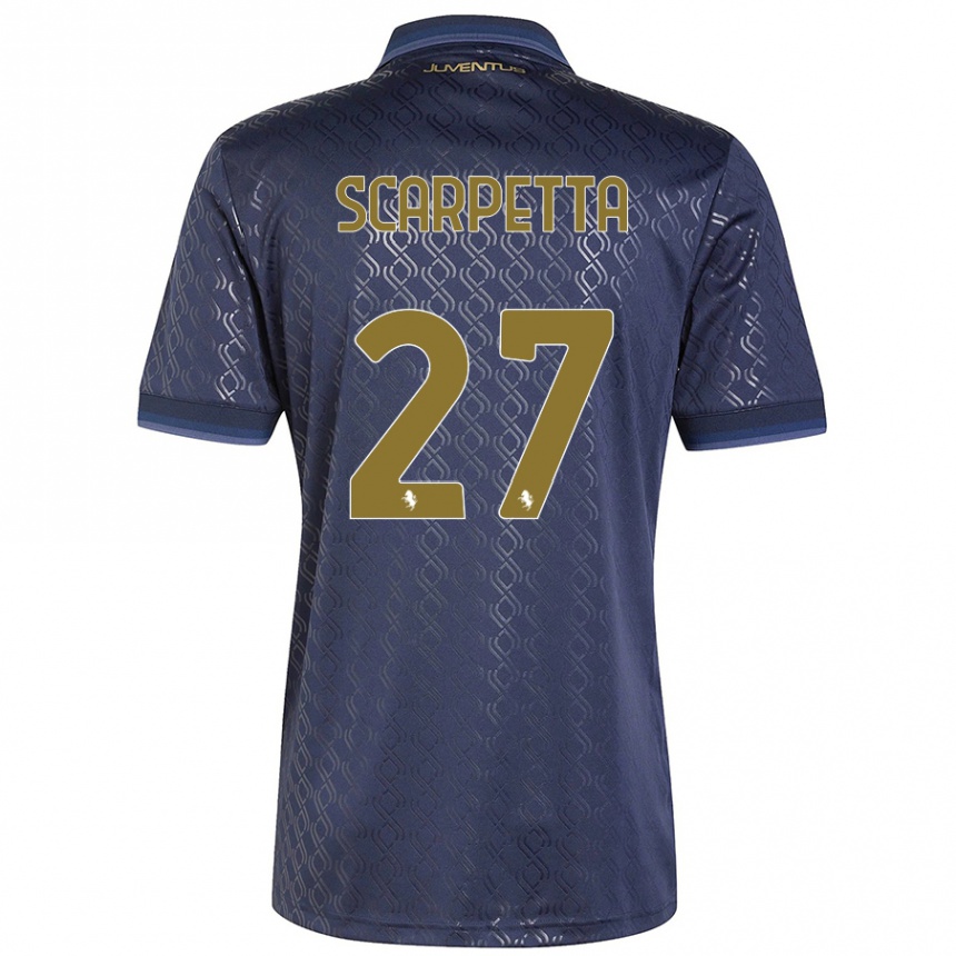 Men Football Jacopo Scarpetta #27 Navy Blue Third Jersey 2024/25 T-Shirt