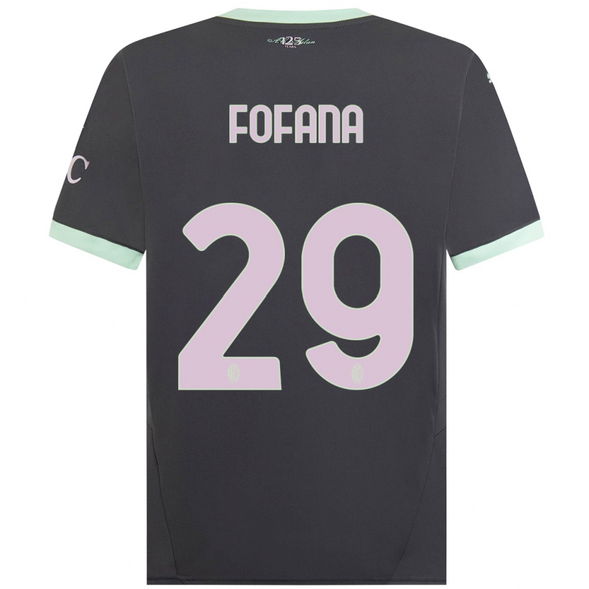 Men Football Youssouf Fofana #29 Grey Third Jersey 2024/25 T-Shirt