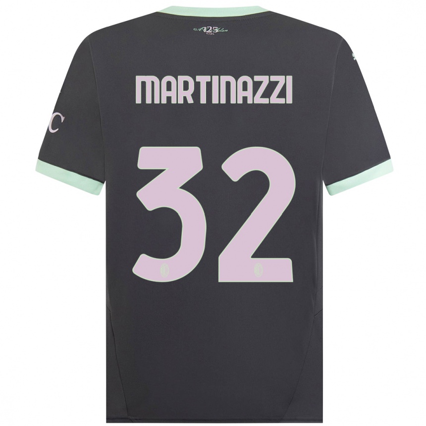 Men Football Luca Martinazzi #32 Grey Third Jersey 2024/25 T-Shirt