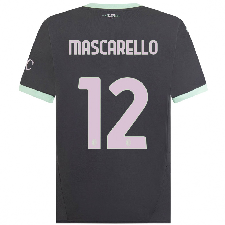 Men Football Marta Mascarello #12 Grey Third Jersey 2024/25 T-Shirt