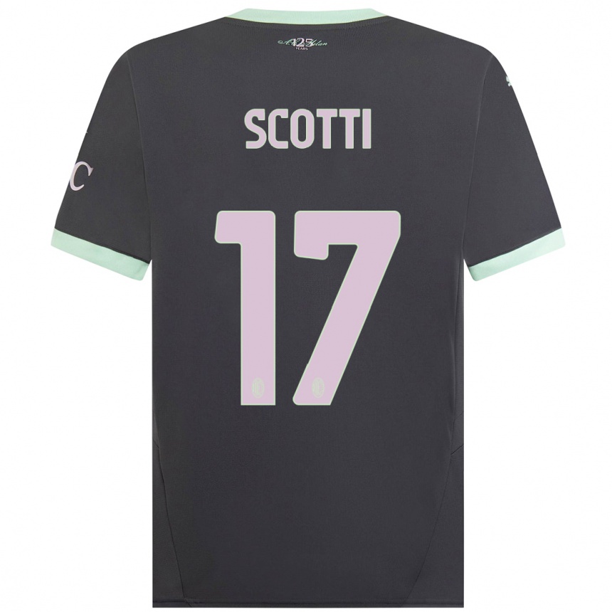 Men Football Filippo Scotti #17 Grey Third Jersey 2024/25 T-Shirt