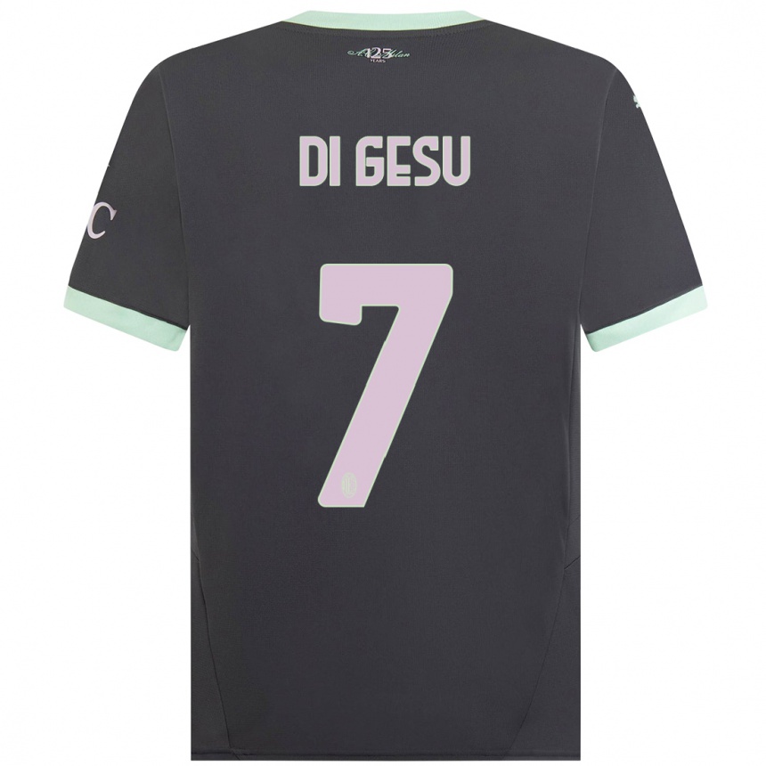 Men Football Enrico Di Gesu #7 Grey Third Jersey 2024/25 T-Shirt