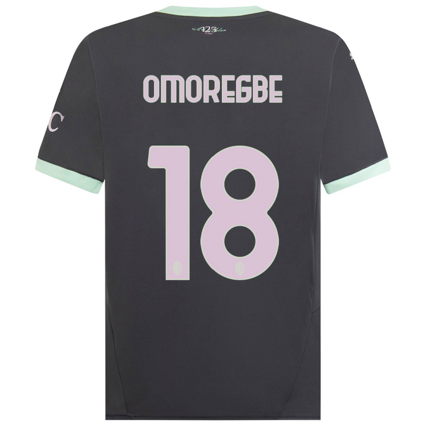 Men Football Bob Murphy Omoregbe #18 Grey Third Jersey 2024/25 T-Shirt