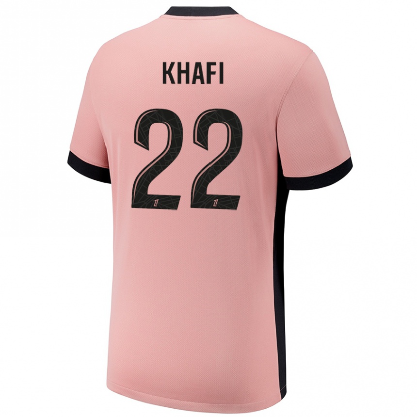 Men Football Yanis Khafi #22 Rust Pink Third Jersey 2024/25 T-Shirt