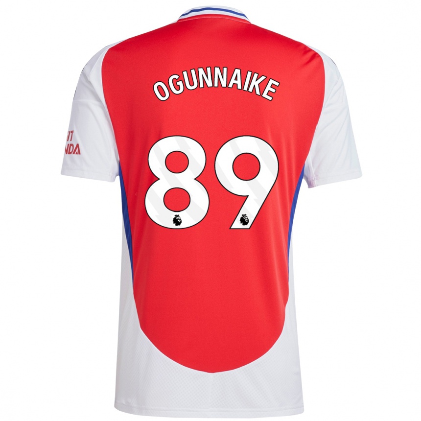 Women Football Josh Ogunnaike #89 Red White Home Jersey 2024/25 T-Shirt