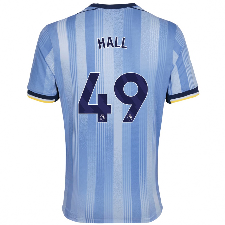 Women Football Tyrese Hall #49 Light Blue Away Jersey 2024/25 T-Shirt