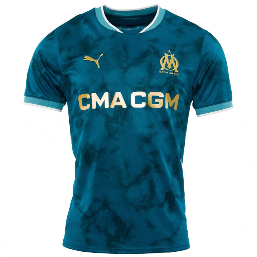 Women Football Your Name #0 Turquoise Blue Away Jersey 2024/25 T-Shirt