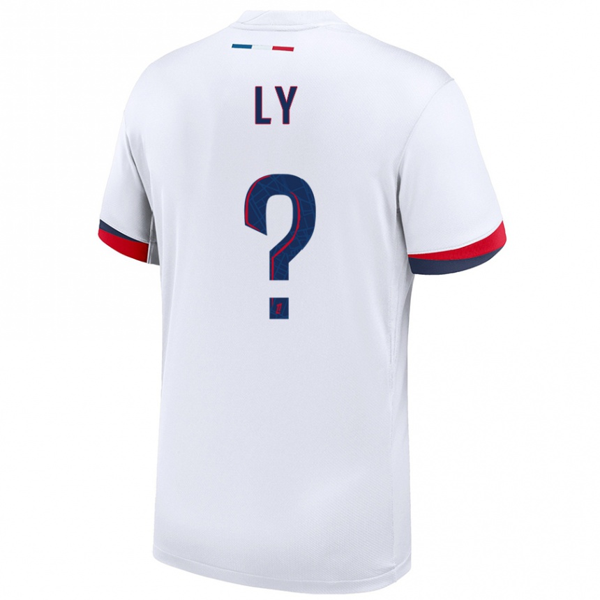 Women Football Elijah Ly #0 White Blue Red Away Jersey 2024/25 T-Shirt