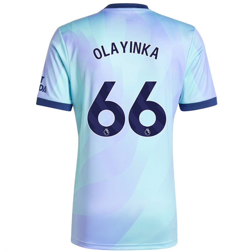 Women Football James Olayinka #66 Aqua Third Jersey 2024/25 T-Shirt