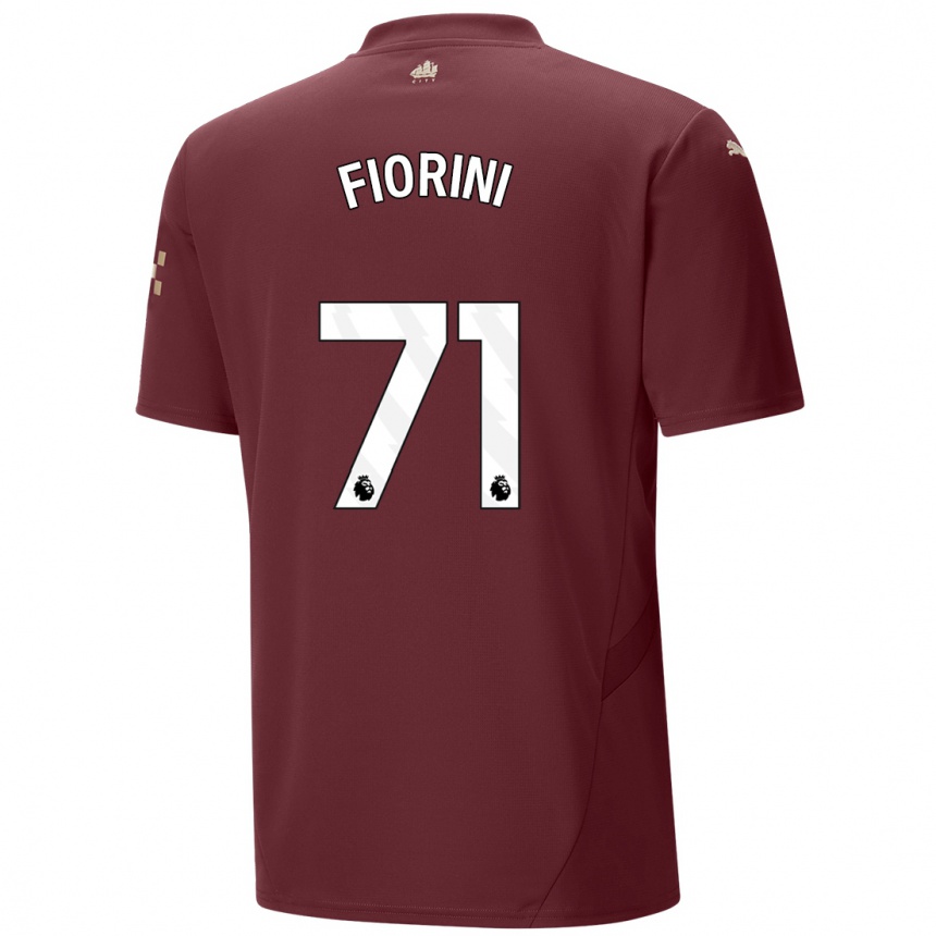 Women Football Lewis Fiorini #71 Maroon Third Jersey 2024/25 T-Shirt